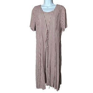 Vintage Betsy’s Things 90s Red Gingham Maxi Dress